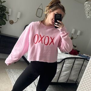 XOXO Pink and Red Women's Sweatshirt